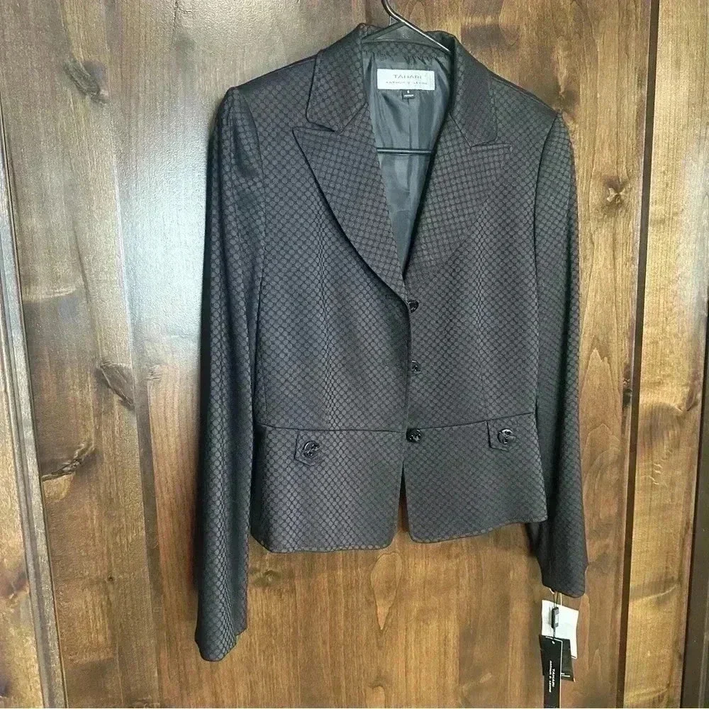 NWT TAHARI Blazer Arthur S. Levine women’s Size 6 cropped business blazer jacket - Picture 11 of 11